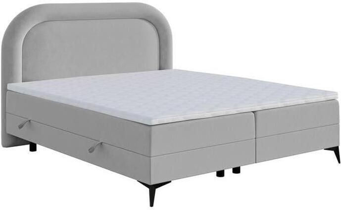 NADUVI Collection Boxspring Lorena velvet inclusief topper 160 x 200
