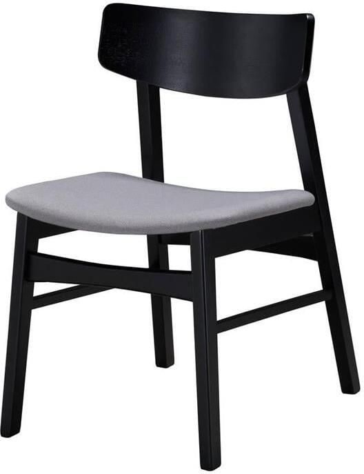 Selsey Paraves Houten stoel Zwart eiken lichtgrijs - Foto 2