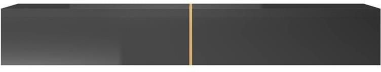 Selsey Bisira RTV-kast 200 cm Zwart met goudkleurig inzetstuk - Foto 2