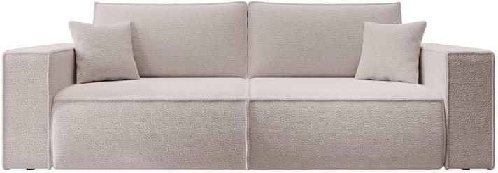 NADUVI Collection Galine 3-zitsbank met Slaapfunctie Boucle Crème