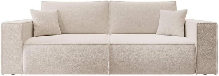 NADUVI Collection Galine 3-zitsbank met Slaapfunctie Bouclé Crème