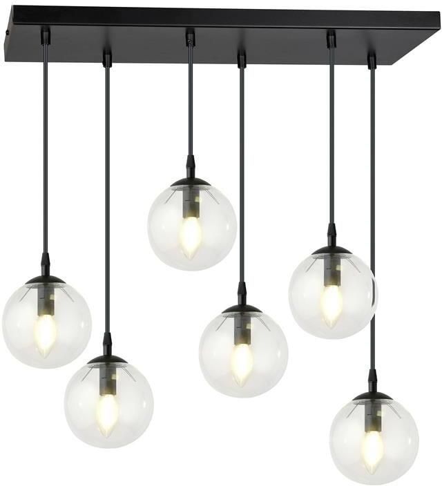 NADUVI Collection Glazen hanglamp eetkamer Cosmo 6-lichts