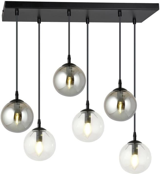 NADUVI Collection Glazen hanglamp eetkamer Cosmo 6-lichts