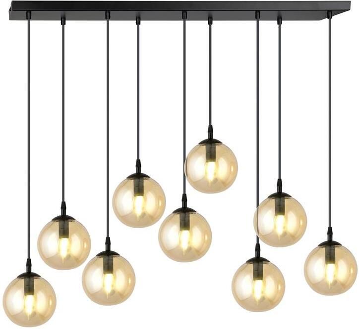 NADUVI Collection Glazen hanglamp eetkamer Cosmo 9-lichts