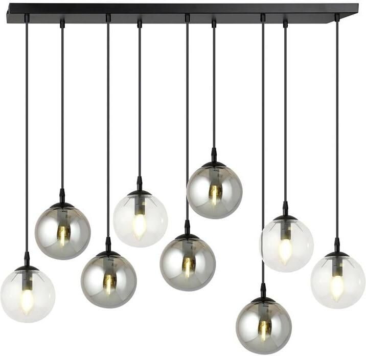 NADUVI Collection Glazen hanglamp eetkamer Cosmo 9-lichts