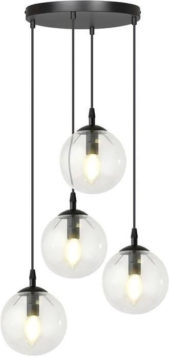 NADUVI Collection Glazen hanglamp eetkamer Cosmo rond 4-lichts