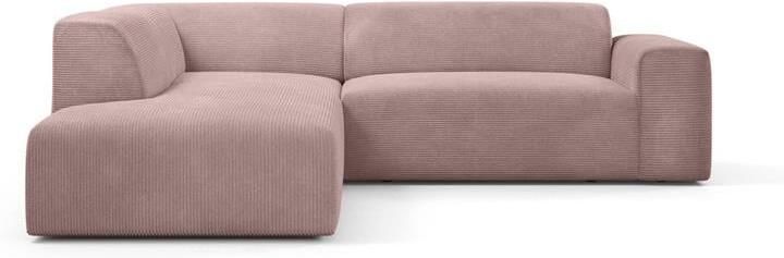 NADUVI Collection Nina Big Hoekbank Links Ribstof Lila