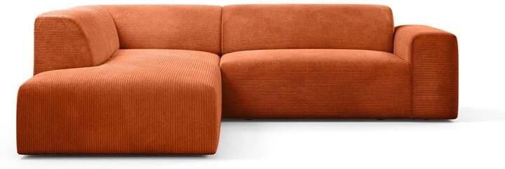 NADUVI Collection Nina Big Hoekbank Links Ribstof Terra Cotta