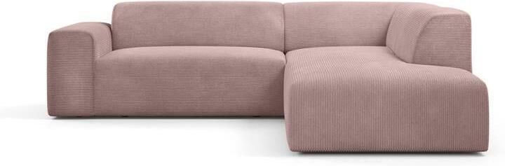 NADUVI Collection Nina Big Hoekbank Rechts Ribstof Lila