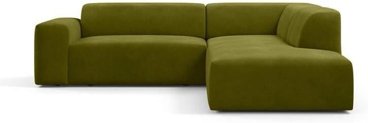 NADUVI Collection Nina Big Hoekbank Rechts Velvet Olijfgroen