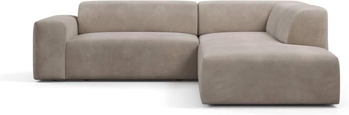 NADUVI Collection Nina Big Hoekbank Rechts Velvet Taupe