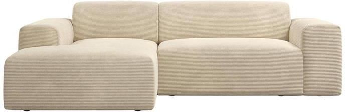 NADUVI Collection Nina Hoekbank Links Ribstof Crème - Foto 2