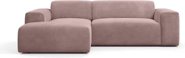 NADUVI Collection Nina Hoekbank Links Ribstof Lila