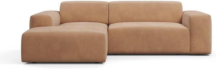 NADUVI Collection Nina Hoekbank Links Velvet Camel bruin