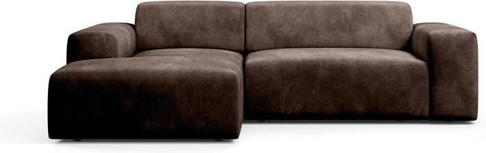 NADUVI Collection Nina Hoekbank Links Velvet Donkerbruin