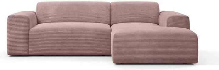 NADUVI Collection Nina Hoekbank Rechts Ribstof Lila