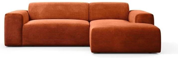 NADUVI Collection Nina Hoekbank Rechts Ribstof Terra Cotta