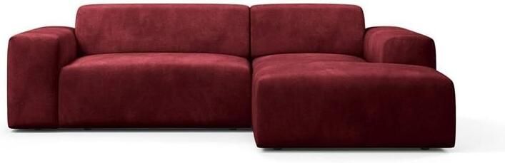 NADUVI Collection Nina Hoekbank Rechts Velvet Bordeauxrood