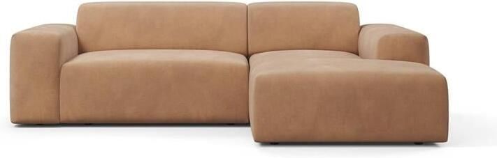 NADUVI Collection Nina Hoekbank Rechts Velvet Camel bruin