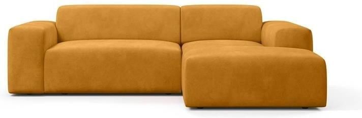 NADUVI Collection Nina Hoekbank Rechts Velvet Mosterdgeel