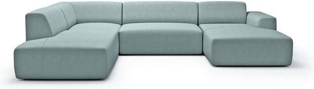 NADUVI Collection Nina U-bank Links Ribstof Grijsblauw