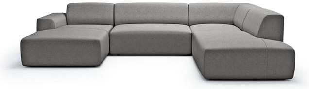 NADUVI Collection Nina U-bank Rechts Ribstof Antraciet