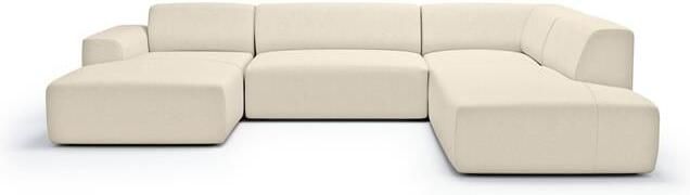 NADUVI Collection Nina U-bank Rechts Ribstof Crème