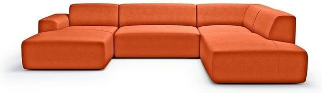 NADUVI Collection Nina U-bank Rechts Velvet Oranje