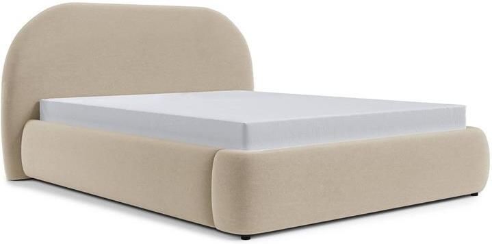Selsey Ovo Gestofferd bed met opbergruimte metalen frame gemakkelijk te reinigen velours 140x200 cm Beige - Foto 2
