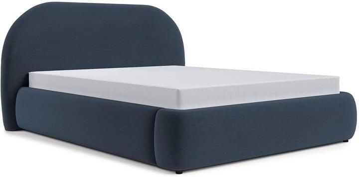 Selsey Ovo Gestofferd bed met opbergruimte metalen frame gemakkelijk te reinigen velours 180x200 cm Marineblauw - Foto 2