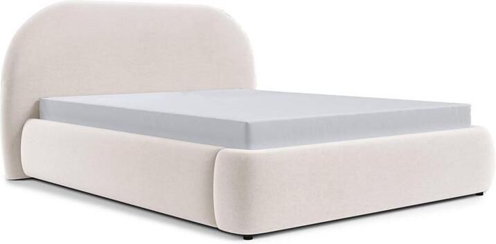 Selsey Ovo Gestofferd bed met opbergruimte metalen frame gemakkelijk te reinigen velours 140x200 cm Crème - Foto 2