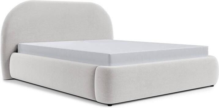 Selsey Ovo Gestofferd bed met opbergruimte metalen frame gemakkelijk te reinigen velours 140x200 cm Grijs - Foto 2