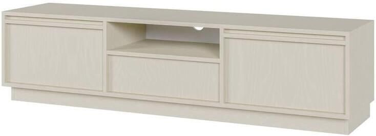 Selsey Evo RTV-kast met twee deuren en een lade 154 cm Zandbeige op een sokkel - Foto 2