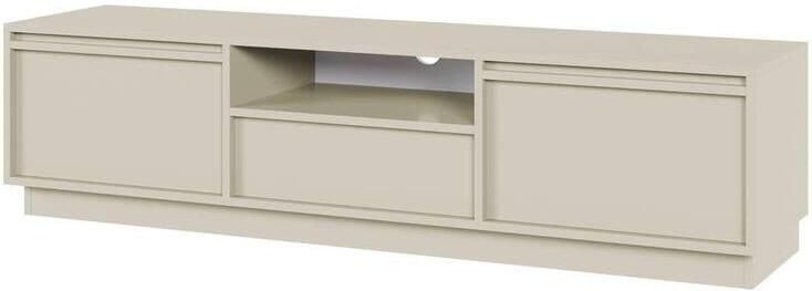 Selsey Evo RTV-kast met twee deuren en een lade van 154 cm Grijsbeige op een sokkel - Foto 2
