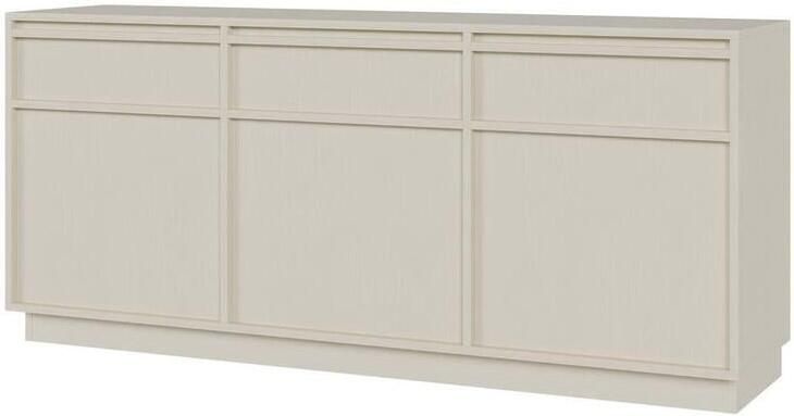 Selsey Evo Drie-deurs kast met lades 154 cm Zandbeige op sokkel - Foto 2