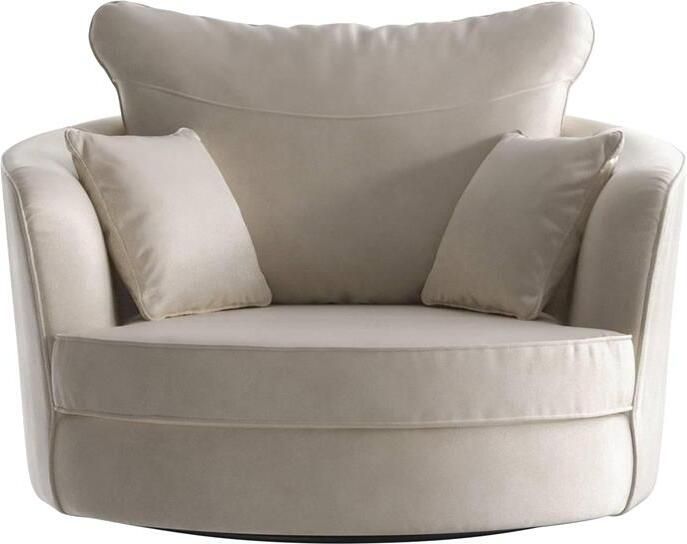 NADUVI Collection Vendôme Draaibare Fauteuil Velvet Crème