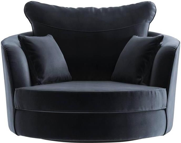 NADUVI Collection Vendôme Draaibare Fauteuil Velvet Marine Blauw