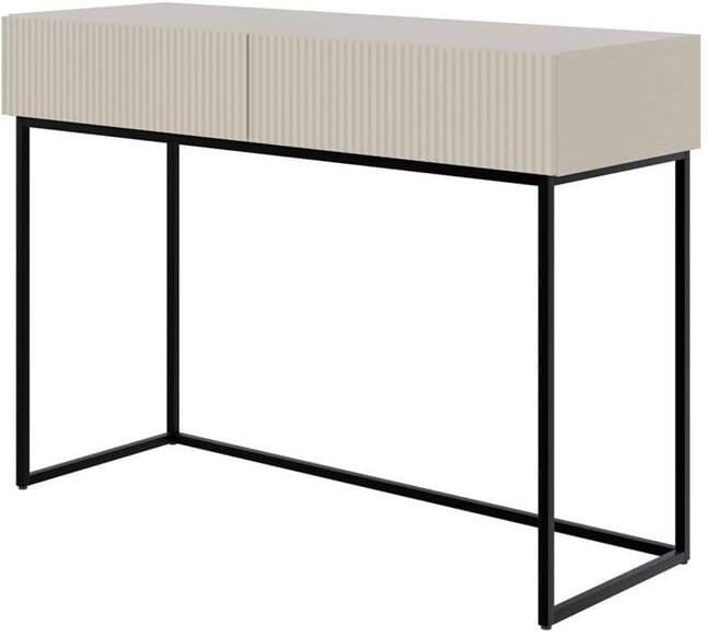 Selsey Veldio Kaptafel 110 cm Grijs beige met zwarte poten - Foto 2