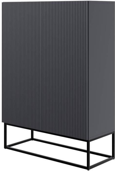 Selsey Veldio Dressoir 2-deurs 90 cm Zwart met zwarte poten - Foto 2