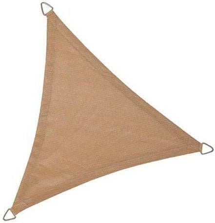 Nesling schaduwdoek driehoek 5m Zand met Bevestigingsset - Foto 1