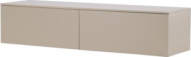 Nest living Leona Dressoir Beige Hout Zwevend met 2 Lades Tv Meubel Modern Scandinavisch 160 x 45 x 35 cm - Foto 2