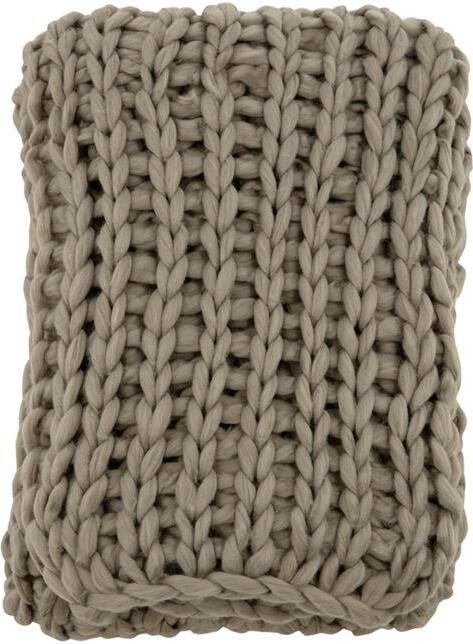 Nest living Verena Gebreide Plaid Bruin Plaid Voor Bank Groot Rechthoekig Bed of Woonkamer Decoratie Woonplaid Deken 170 x 130 cm - Foto 2