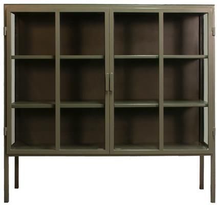 New Routz Kentucky Vitrinekast Olijfgroen