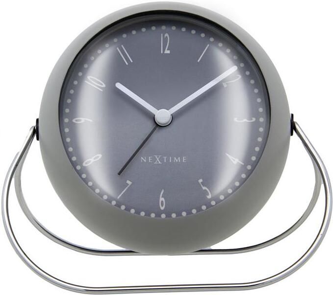NeXtime Tafelwekker 14x12x8cm Stil Grijs Metaal