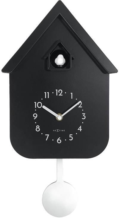 NeXtime Wandklok 21 5x41 5x8 5 cm Pendule Zwart Plastic
