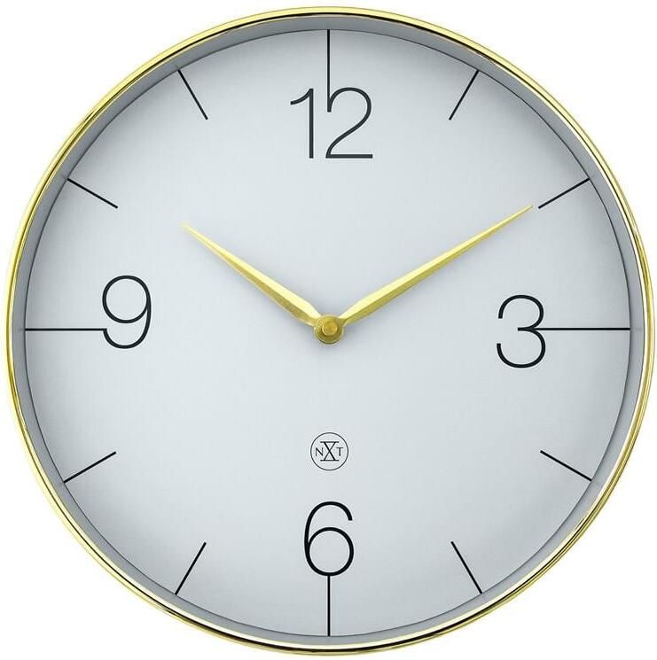 NeXtime Wandklok 30 5cm-Stil-Goud|Groen-Plastic-nXt &apos;Finesse&apos;