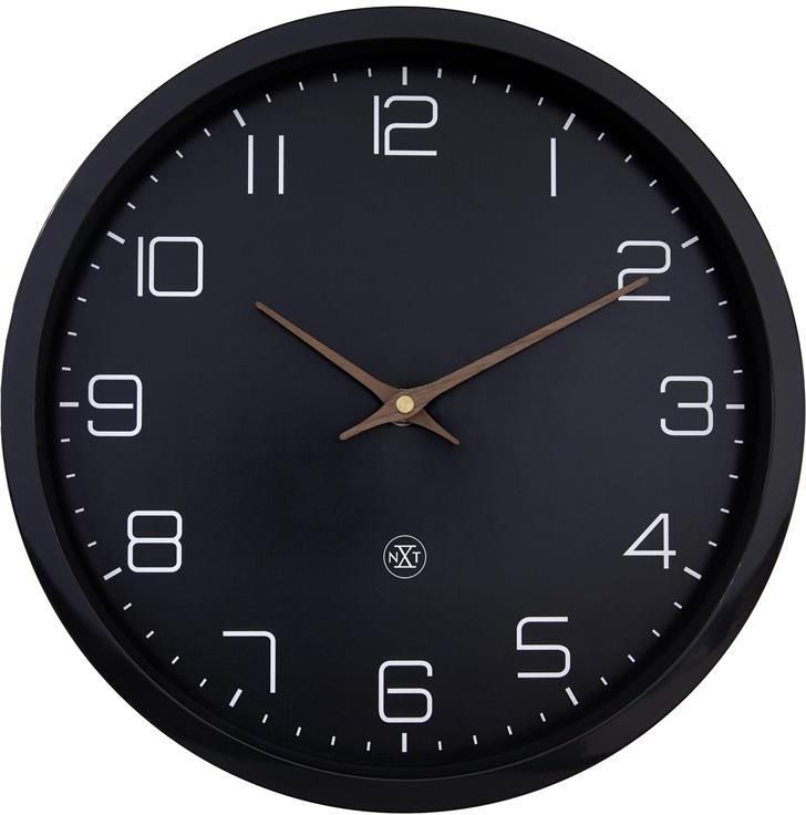 NeXtime Wandklok 30cm Stil Zwart Papier & Bioplastic nXt