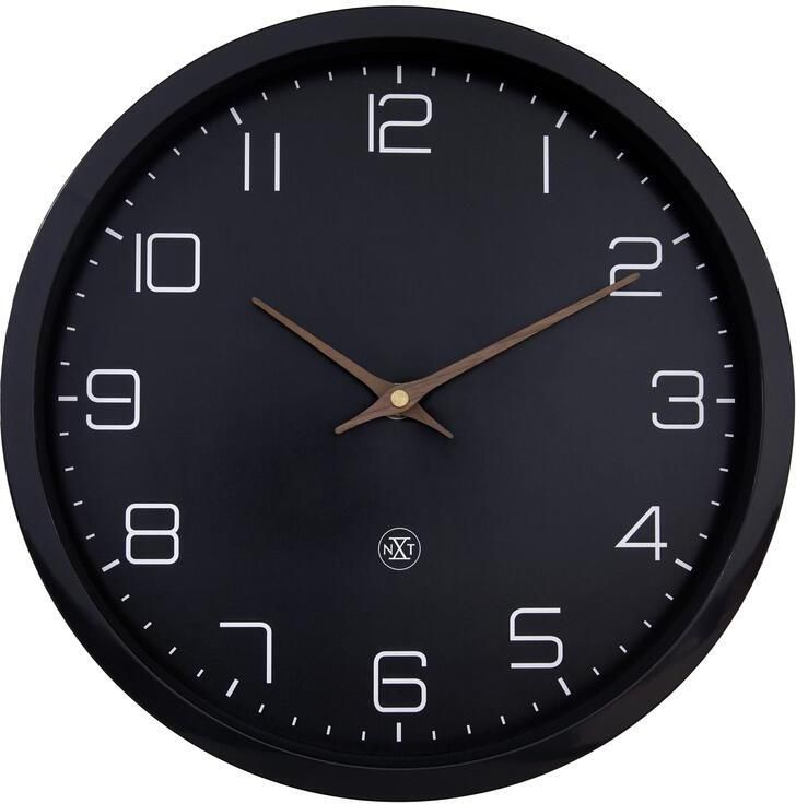 NeXtime Wandklok 30cm Stil Zwart Papier & Bioplastic nXt
