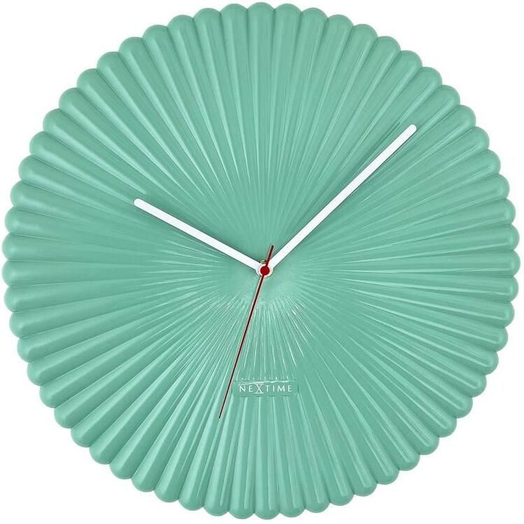 NeXtime Wandklok 40cm Stil Groen Polyresin &apos;Mousse&apos;