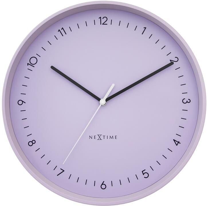 NeXtime Wandklok 40cm Stil Lavendel Metaal &apos;Berlin
